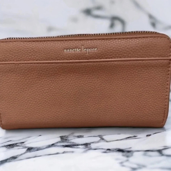 Nanette Lepore Handbags - Nanette Lepore Callie Solid Zip Wallet Organizer Tan NWT